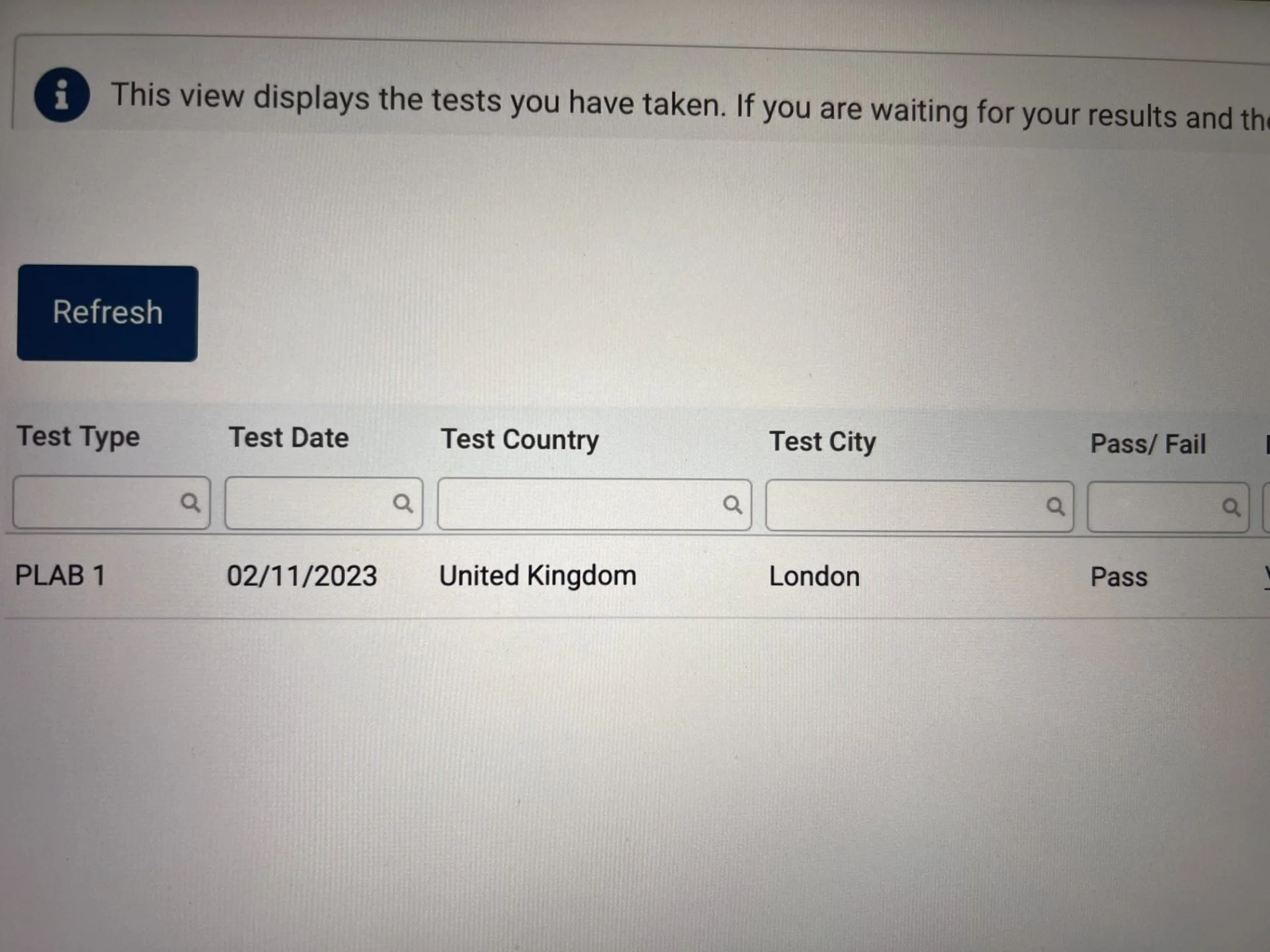 Verified GMC exam result for Dr. Mohamed Kasam K., November 2023